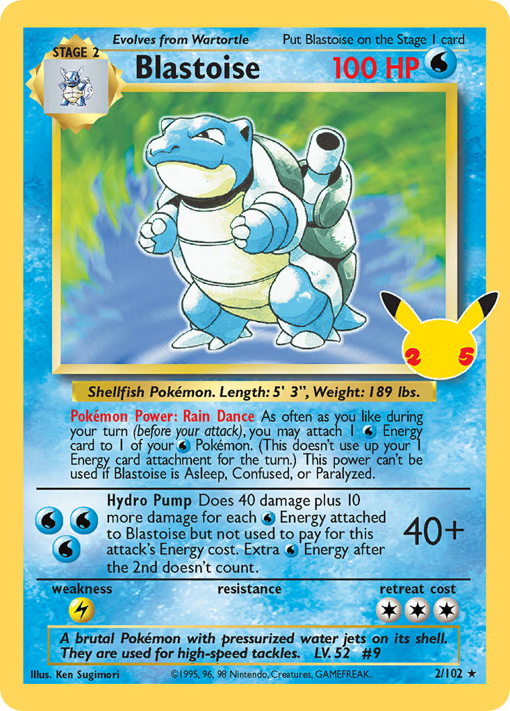 Blastoise - Holofoil - Classic Collection - 2/102