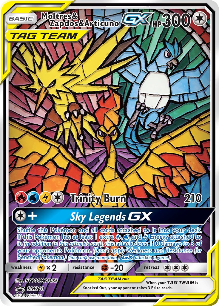Moltres & Zapdos & Articuno GX - Holofoil - Promo - SM210