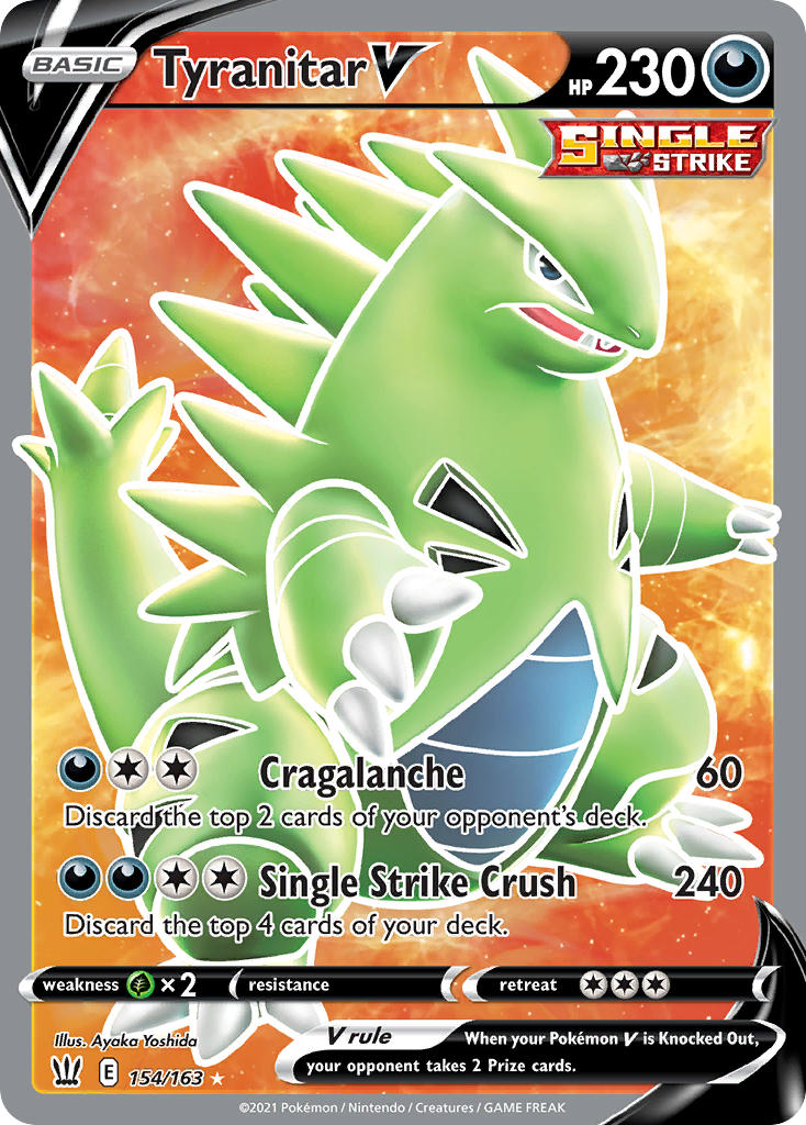 Tyranitar V (Full Art) - Holofoil - Ultra Rare - 154/163