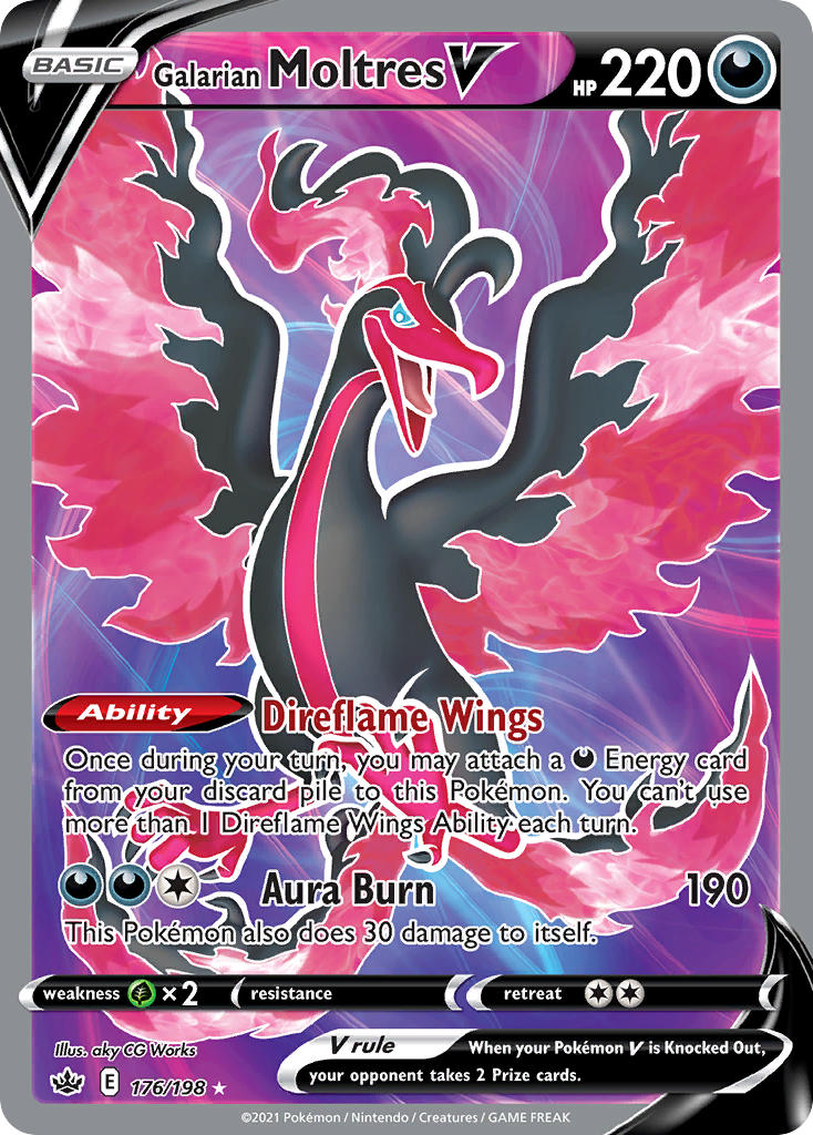 Galarian Moltres V (Full Art) - Holofoil - Ultra Rare - 176/198