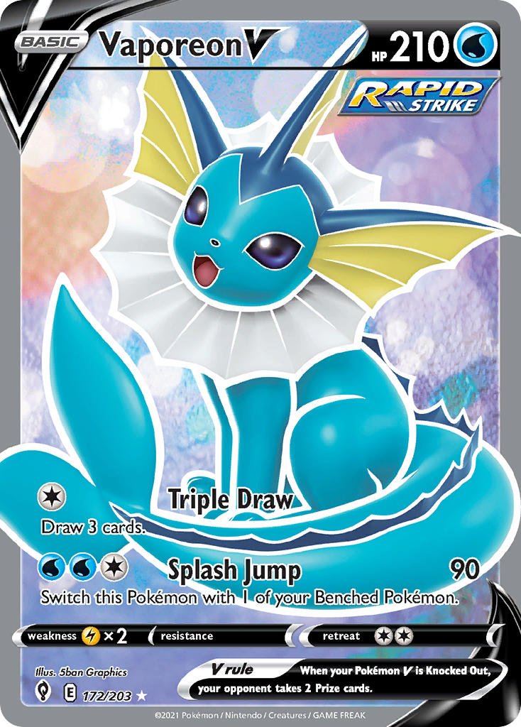Vaporeon V (Full Art) - Holofoil - Ultra Rare - 172/203