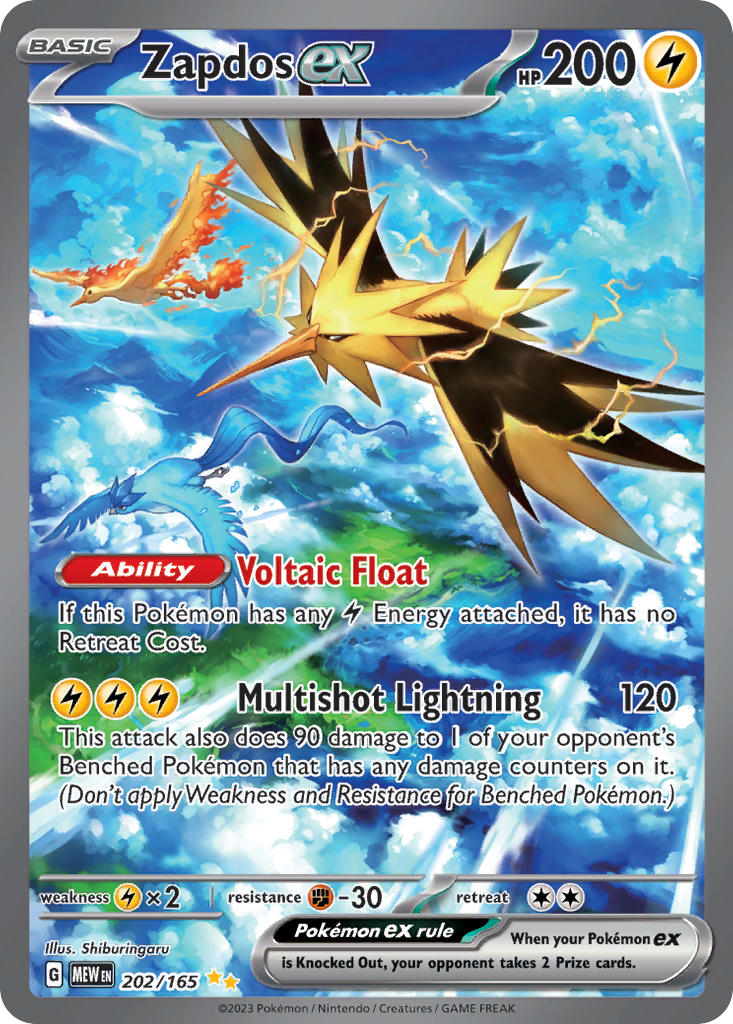 Zapdos ex - Holofoil - Special Illustration Rare - 202/165