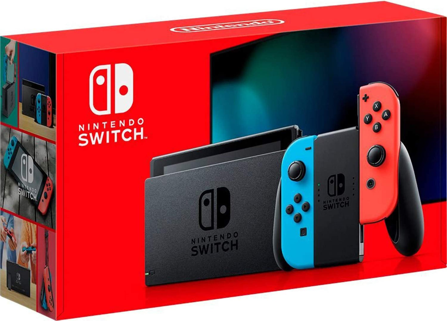 Nintendo Switch With Blue And Red Joy-Con System