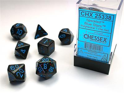 SPECKLED® POLYHEDRAL BLUE STARS™ 7-DIE SET