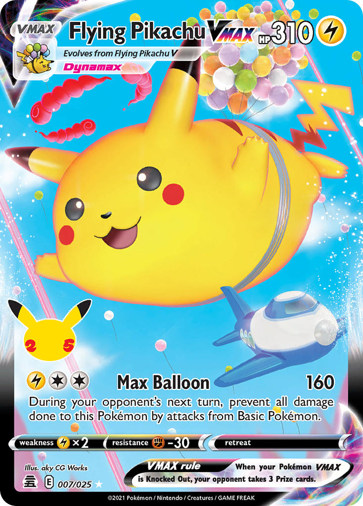 Flying Pikachu VMAX - Holofoil - Ultra Rare - 007/025