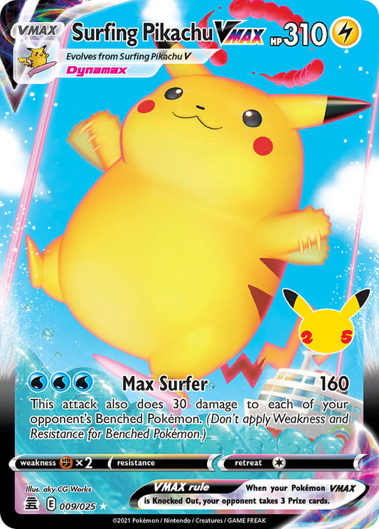 Surfing Pikachu VMAX - Holofoil - Ultra Rare - 009/025