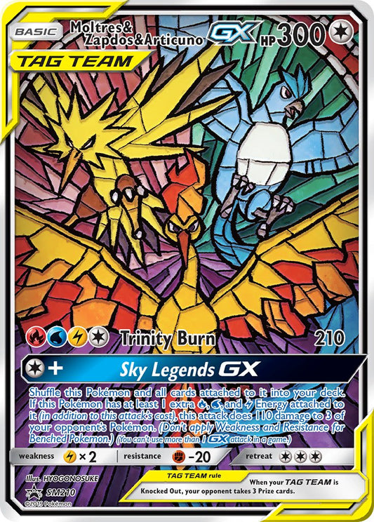 Moltres & Zapdos & Articuno GX - Holofoil - Promo - SM210