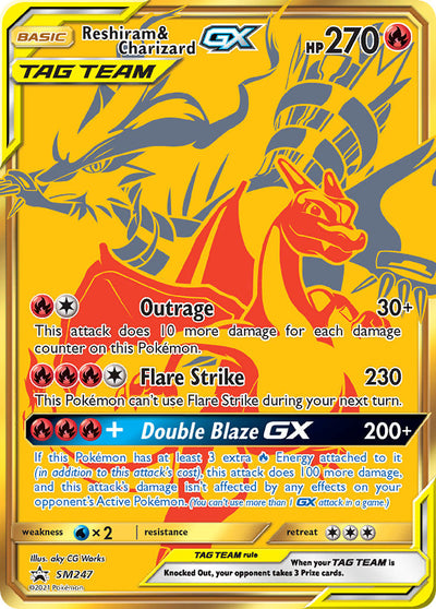 Reshiram & Charizard GX - Holofoil - Promo - SM247