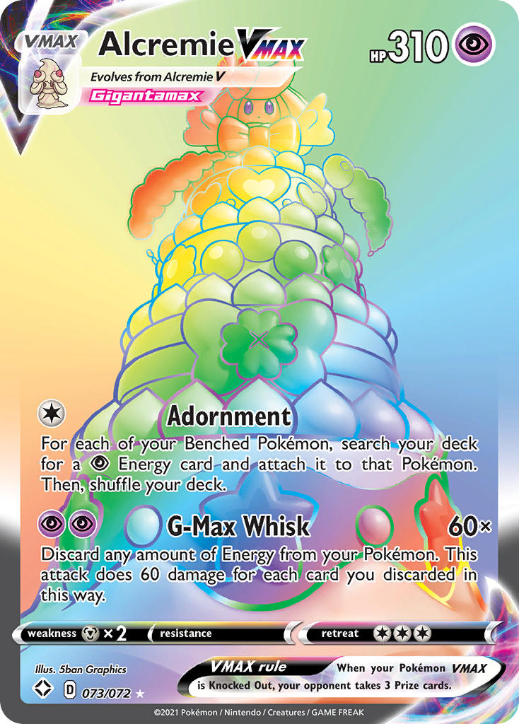 Alcremie VMAX (Secret) - Holofoil - Secret Rare - 073/072