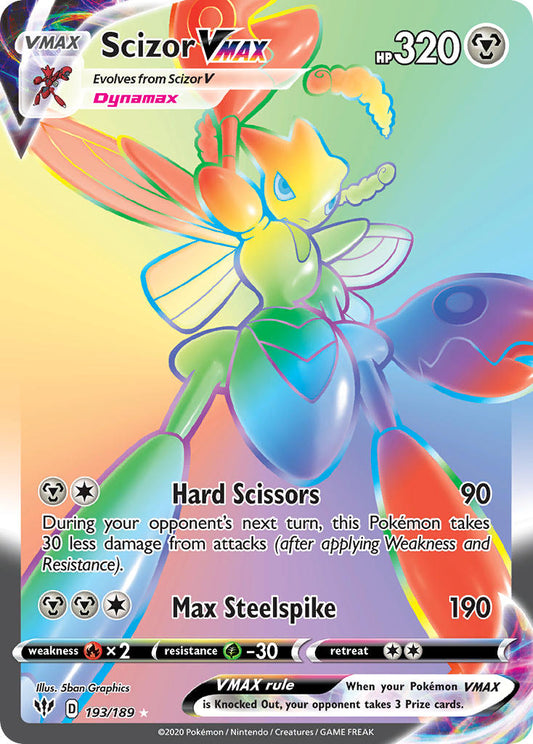 Scizor VMAX (Secret) - Holofoil - Secret Rare - 193/189