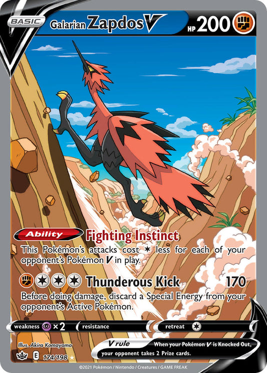 Galarian Zapdos V (Alternate Full Art) - Holofoil - Ultra Rare - 174/198
