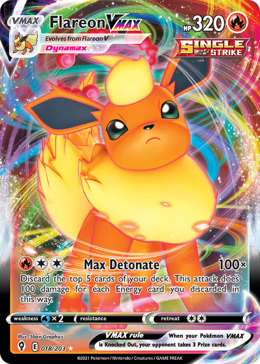 Flareon VMAX - Holofoil - Ultra Rare - 018/203