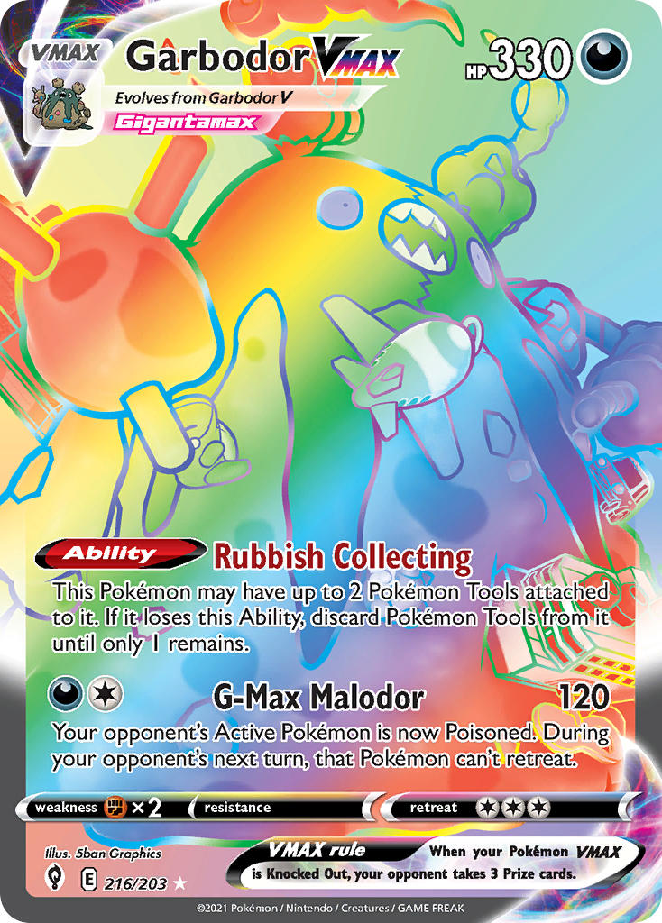 Garbodor VMAX (Secret) - Holofoil - Secret Rare - 216/203