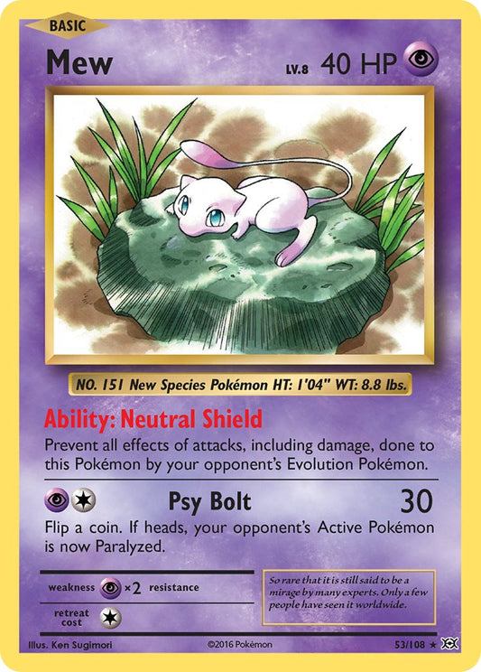 Mew - Holofoil - Holo Rare - 53/108
