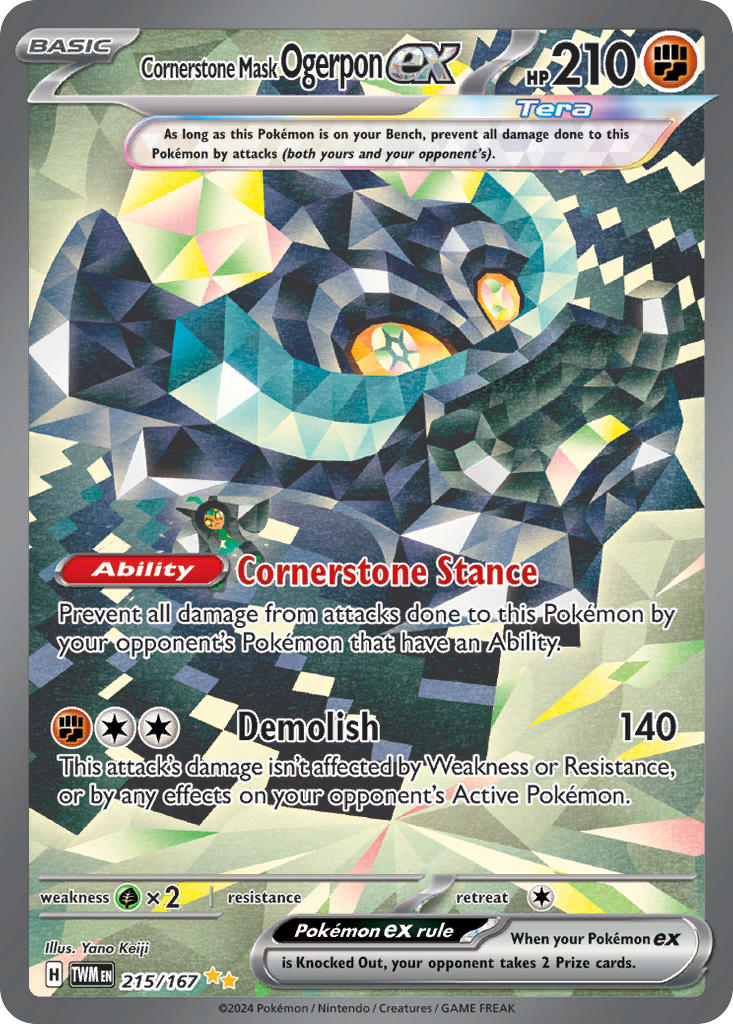 Cornerstone Mask Ogerpon ex - Holofoil - Special Illustration Rare - 215/167