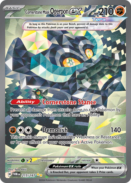 Cornerstone Mask Ogerpon ex - Holofoil - Special Illustration Rare - 215/167
